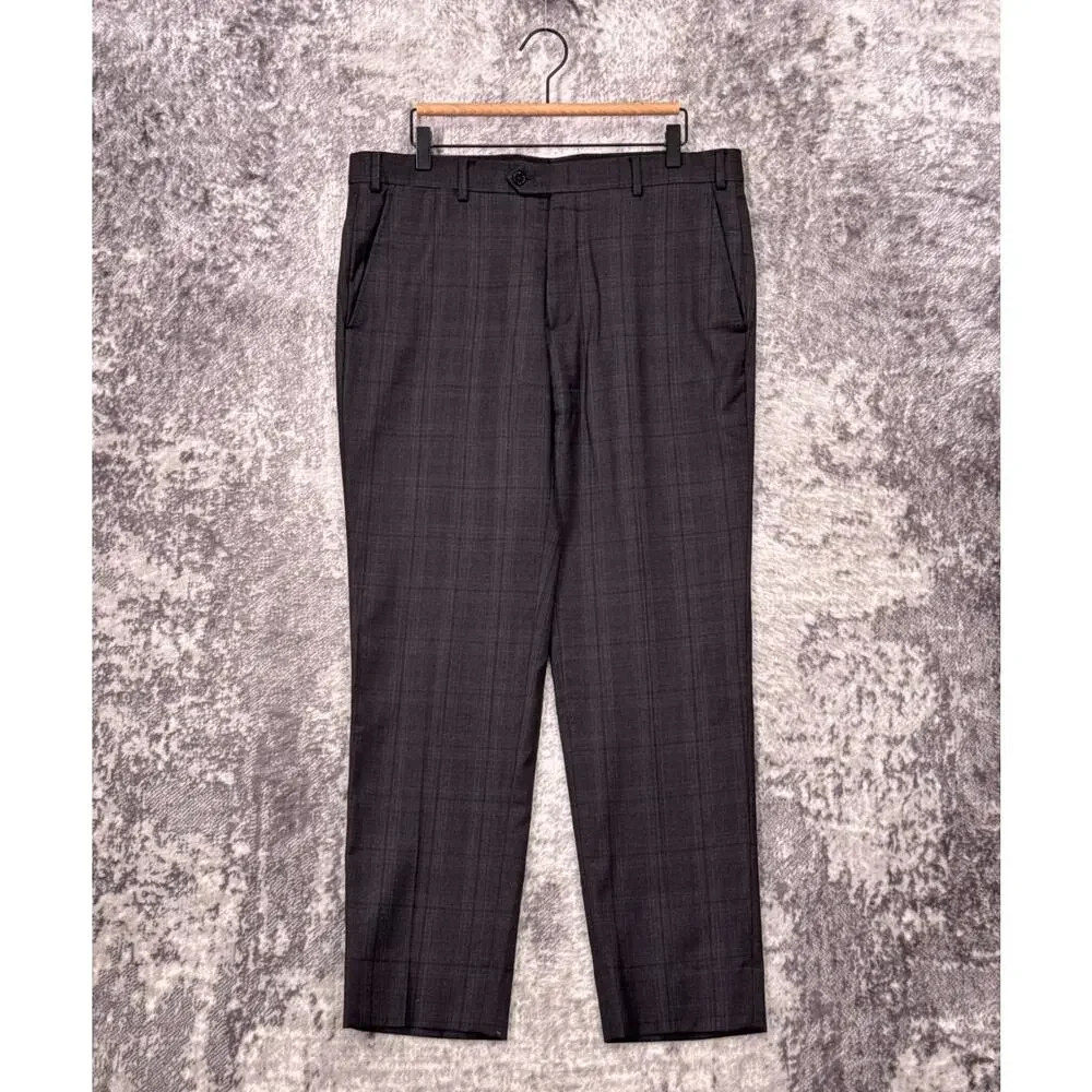 Emporio Armani G Line Suit 42 R Mens Gray Plaid Super 130s Wool 2 Piece
